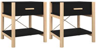 Shumee noční stolky 2 ks, černá 42 × 38 × 45 cm kompozitní dřevo - Night Stand