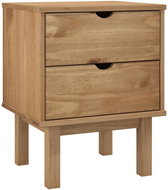 Shumee noční stolek OTTA 45 × 39 × 57 cm, masivní borové dřevo - Night Stand