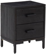 Shumee noční stolek černý 36 × 30 × 45 cm, masivní borové dřevo - Night Stand