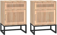 Shumee noční stolky 2 ks, 40 × 30 × 55,5 cm kompozitní dřevo a železo - Night Stand
