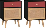 Shumee noční stolky 2 ks, černé 40 × 30 × 55 cm kompozitní dřevo - Night Stand