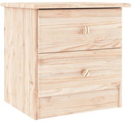 Shumee noční stolek ALTA 41 × 35 × 41 cm, masivní borové dřevo - Night Stand