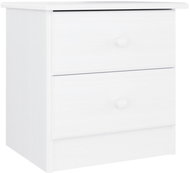 Shumee noční stolek ALTA bílý 41 × 35 × 41 cm, masivní borové dřevo, 353916 - Night Stand