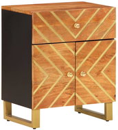 Shumee noční stolek hnědý a černý 50 × 33 × 60 cm, masivní mangovník, 356794 - Night Stand