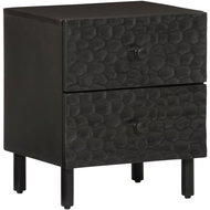 Shumee noční stolek černý 40 × 33 × 46 cm, masivní mangovníkové dřevo, 356817 - Night Stand