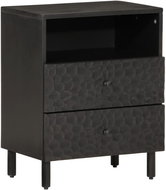 Shumee noční stolek černý 50 × 33 × 60 cm, masivní mangovníkové dřevo, 356829 - Night Stand