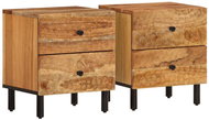 Shumee noční stolky 2 ks, 40 × 33 × 46 cm, masivní akáciové dřevo - Night Stand