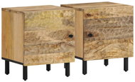 Shumee noční stolky 2 ks, 40 × 33 × 46 cm, masivní mangovníkové dřevo, 356888 - Night Stand