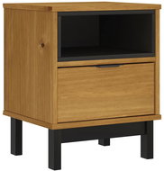 Shumee noční stolek FLAM 40 × 35 × 50 cm, masivní borové dřevo - Night Stand