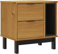 Shumee noční stolek FLAM 49 × 35 × 50 cm, masivní borové dřevo - Night Stand