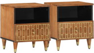 Shumee noční stolky 2 ks, 40 × 33 × 46 cm, masivní mangovníkové dřevo, 358291 - Night Stand