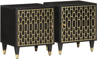 Shumee noční stolky 2 ks, 40 × 33 × 46 cm, masivní mangovníkové dřevo - Night Stand