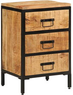 Shumee noční stolek se 3 zásuvkami 40 × 35 × 63 cm, masivní hrubý mangovník - Night Stand