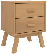 Shumee noční stolek OLDEN hnědý masivní borové dřevo - Night Stand