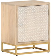 Shumee noční stolek 40 × 30 × 50 cm, masivní mangovníkové dřevo a železo - Night Stand