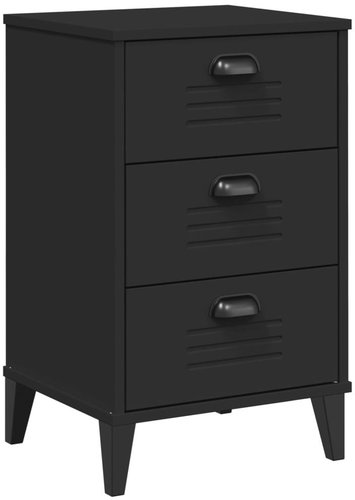 Shumee noční stolek VIKEN černý kompozitní dřevo, 374912 - Night Stand - Main image