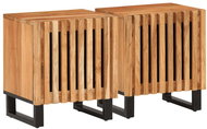 Shumee noční stolky 2 ks, 40 × 34 × 46 cm, masivní akáciové dřevo - Night Stand