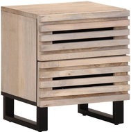 Shumee noční stolek 40 × 34 × 46 cm, masivní bělené mangovníkové dřevo, 377432 - Night Stand
