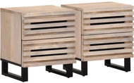 Shumee noční stolky 2 ks, 40 × 34 × 46 cm, masivní bělené mangovníkové dřevo - Night Stand