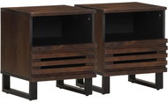 Shumee noční stolky 2 ks, 40 × 34 × 46 cm, masivní mangovníkové dřevo - Night Stand