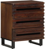 Shumee noční stolek hnědý 50 × 34 × 62 cm, masivní mangovníkové dřevo - Night Stand