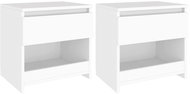Shumee noční stolky 2 ks, bílé 40 × 30 × 39 cm kompozitní dřevo - Night Stand