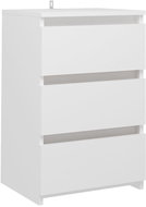 Shumee noční skříňka bílá 40 × 35 × 62,5 cm kompozitní dřevo - Night Stand