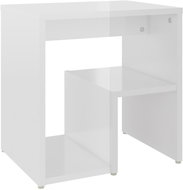Shumee noční stolek bílý s vysokým leskem 40 × 30 × 40 cm kompozitní dřevo - Night Stand