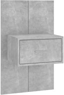Shumee nástěnný noční stolek betonově šedý, 810979 - Night Stand