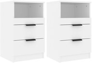 Shumee noční stolky 2 ks, bílé kompozitní dřevo, 811233 - Night Stand