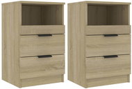 Shumee noční stolky 2 ks, dub sonoma kompozitní dřevo, 811239 - Night Stand