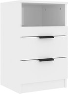 Shumee noční stolek bílý s vysokým leskem kompozitní dřevo, 811244 - Night Stand