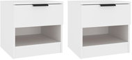 Shumee noční stolky 2 ks, bílé kompozitní dřevo, 811251 - Night Stand