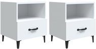 Shumee noční stolky 2 ks, bílé kompozitní dřevo, 812025 - Night Stand