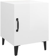 Shumee noční stolek bílý s vysokým leskem kompozitní dřevo, 812072 - Night Stand