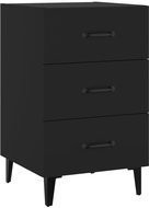 Shumee noční stolek černý 40 × 40 × 66 cm, kompozitní dřevo, 812088 - Night Stand