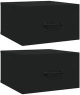 Shumee nástěnné noční stolky 2 ks, černé 35 × 35 × 20 cm, 812855 - Night Stand