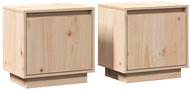 Shumee noční stolky 2 ks, 40 × 30 × 40 cm, masivní borové dřevo - Night Stand