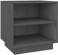 Shumee noční stolek šedý 40 × 34 × 40 cm, masivní borové dřevo - Night Stand