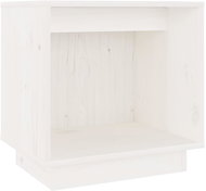 Shumee noční stolek bílý 40 × 30 × 40 cm, masivní borové dřevo - Night Stand