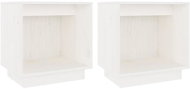 Shumee noční stolky 2 ks, bílé 40 × 30 × 40 cm, masivní borové dřevo - Night Stand