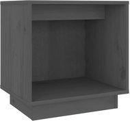 Shumee noční stolek šedý 40 × 30 × 40 cm, masivní borové dřevo - Night Stand
