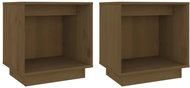 Shumee noční stolky 2 ks, medově hnědé 40 × 30 × 40 cm, masivní borové dřevo - Night Stand
