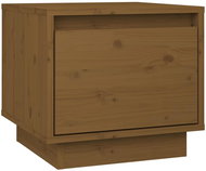 Shumee noční stolek medově hnědý 35 × 34 × 32 cm, masivní borové dřevo - Night Stand