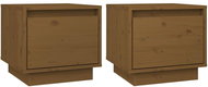 Shumee noční stolky 2 ks, medově hnědé 35 × 34 × 32 cm, masivní borové dřevo - Night Stand