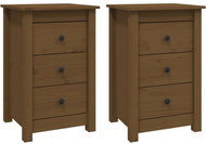 Shumee noční stolky 2 ks, medově hnědé 40 × 35 × 61,5 cm, masivní borovice, 813706 - Night Stand