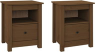 Shumee noční stolky 2 ks, medově hnědé 40 × 35 × 49 cm, masivní borovice - Night Stand