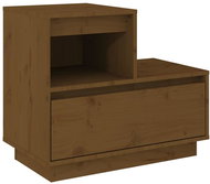 Shumee noční stolek medově hnědý 60 × 34 × 51 cm, masivní borové dřevo - Night Stand