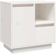 Shumee noční stolek bílý 50 × 34 × 50 cm, masivní borové dřevo - Night Stand