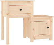 Shumee noční stolek 79,5 × 38 × 65,5 cm, masivní borové dřevo - Night Stand